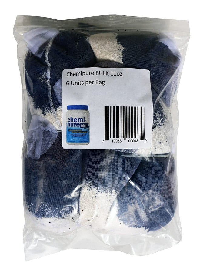 Boyd Enterprises Boyd Chemi‑Pure Blue 11 oz Bulk (6 Pack) Aquarium Filtration Media Premium Carbon + Ion‑Exchange Resins in Nylon Bag Clears Toxins, Phosphates & Metals - Image 1